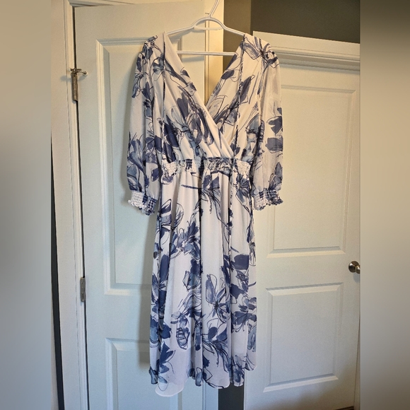Joseph Ribkoff Blue Floral Dress - Picture 2 of 3